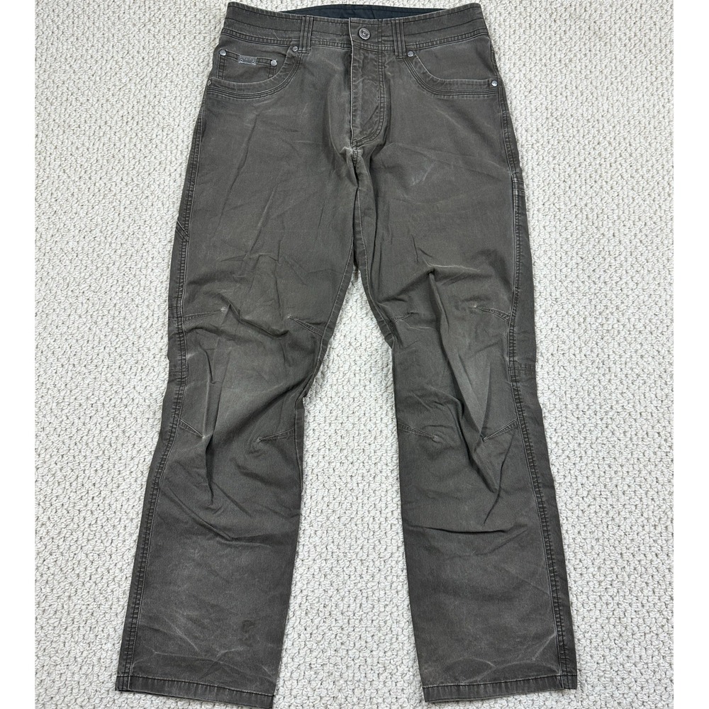 Kuhl Revolvr Pant Fits Mens 32x31 Khaki Brown Vintage Patina Dye Hiking Outdoors